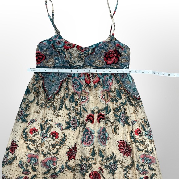 Betsey Johnson Floral Paisley Empire Waist Maxi babydoll Dress Boho feminine sm - Picture 5 of 8